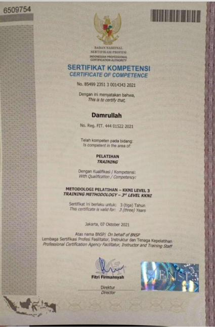 Lisensi BNSP